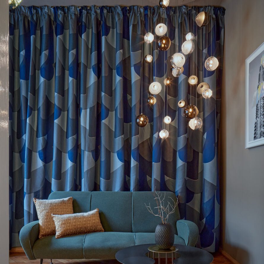 Cosmic Sphere Cascade Chandelier - Modern Design, Adjustable Height