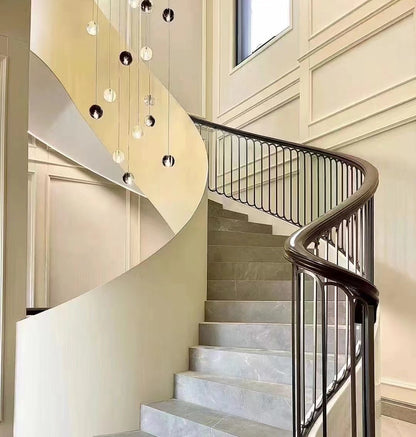 Cosmic Sphere Cascade Chandelier - Modern Design, Adjustable Height