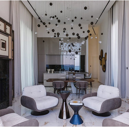 Cosmic Sphere Cascade Chandelier - Modern Design, Adjustable Height