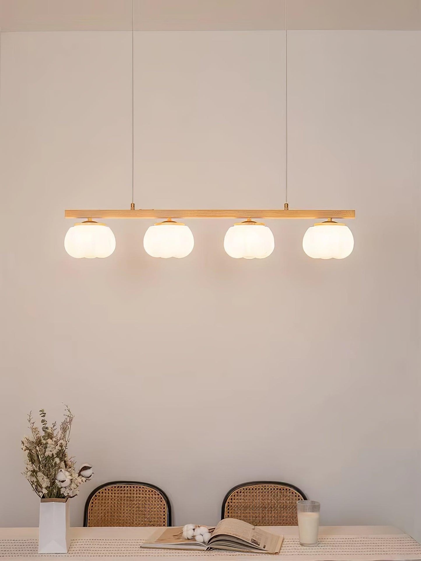 Elegant Cotton Balls Chandelier - Soft Glow & Adjustable Height