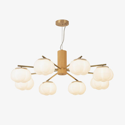 Elegant Cotton Balls Chandelier - Soft Glow & Adjustable Height