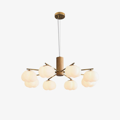 Elegant Cotton Balls Chandelier - Soft Glow & Adjustable Height