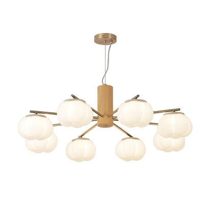 Elegant Cotton Balls Chandelier - Soft Glow & Adjustable Height