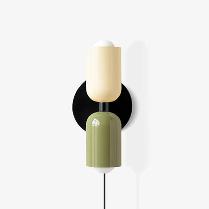 Couleur Double Plug-In Wall Lamp with Adjustable Brightness and Modern