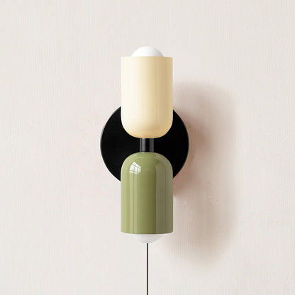 Couleur Double Plug-In Wall Lamp with Adjustable Brightness and Modern