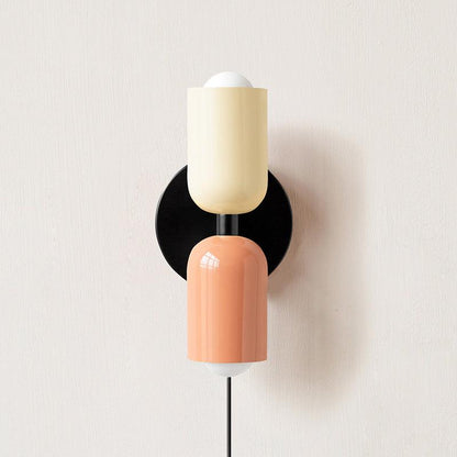 Couleur Double Plug-In Wall Lamp with Adjustable Brightness and Modern