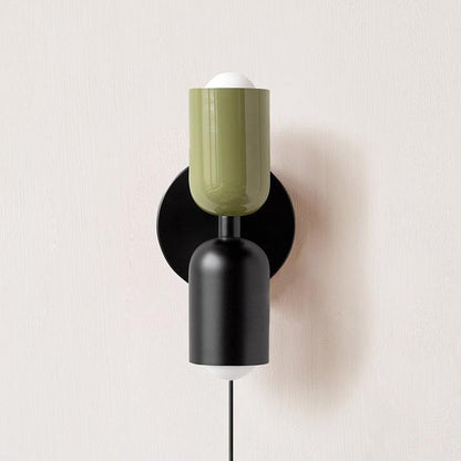 Couleur Double Plug-In Wall Lamp with Adjustable Brightness and Modern