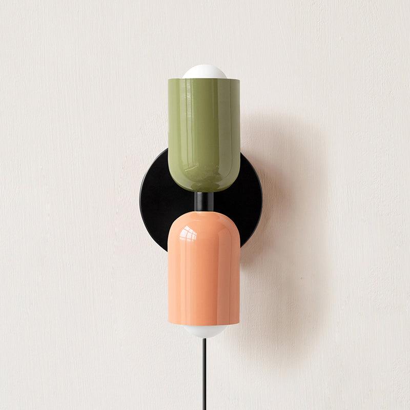 Couleur Double Plug-In Wall Lamp with Adjustable Brightness and Modern