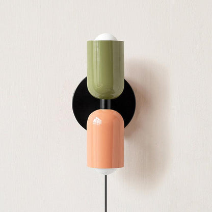 Couleur Double Plug-In Wall Lamp with Adjustable Brightness and Modern