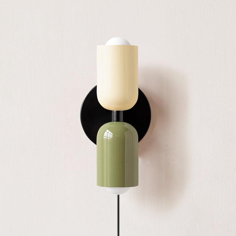 Couleur Double Plug-In Wall Lamp with Adjustable Brightness and Modern
