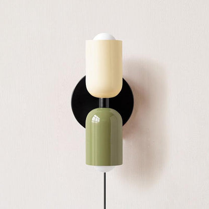 Couleur Double Plug-In Wall Lamp with Adjustable Brightness and Modern