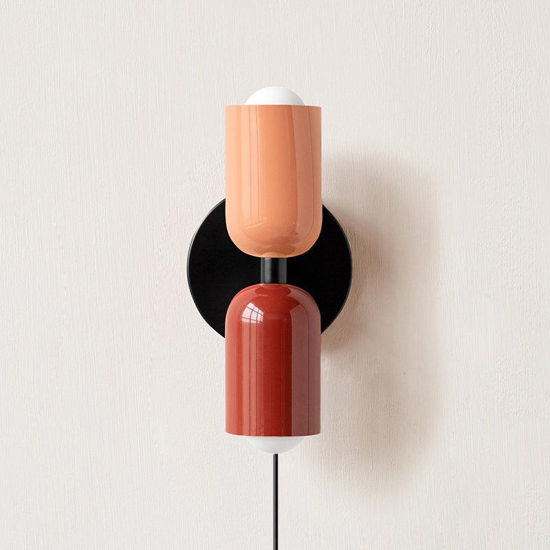 Couleur Double Plug-In Wall Lamp with Adjustable Brightness and Modern