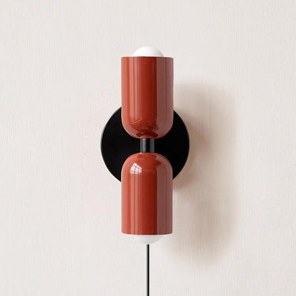 Couleur Double Plug-In Wall Lamp with Adjustable Brightness and Modern