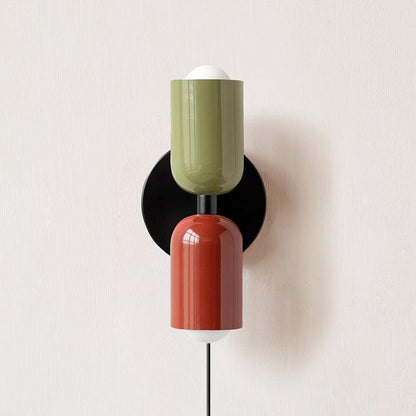 Couleur Double Plug-In Wall Lamp with Adjustable Brightness and Modern