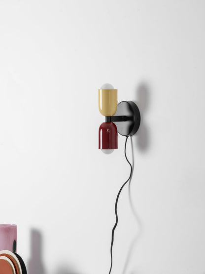 Couleur Double Plug-In Wall Lamp with Adjustable Brightness and Modern