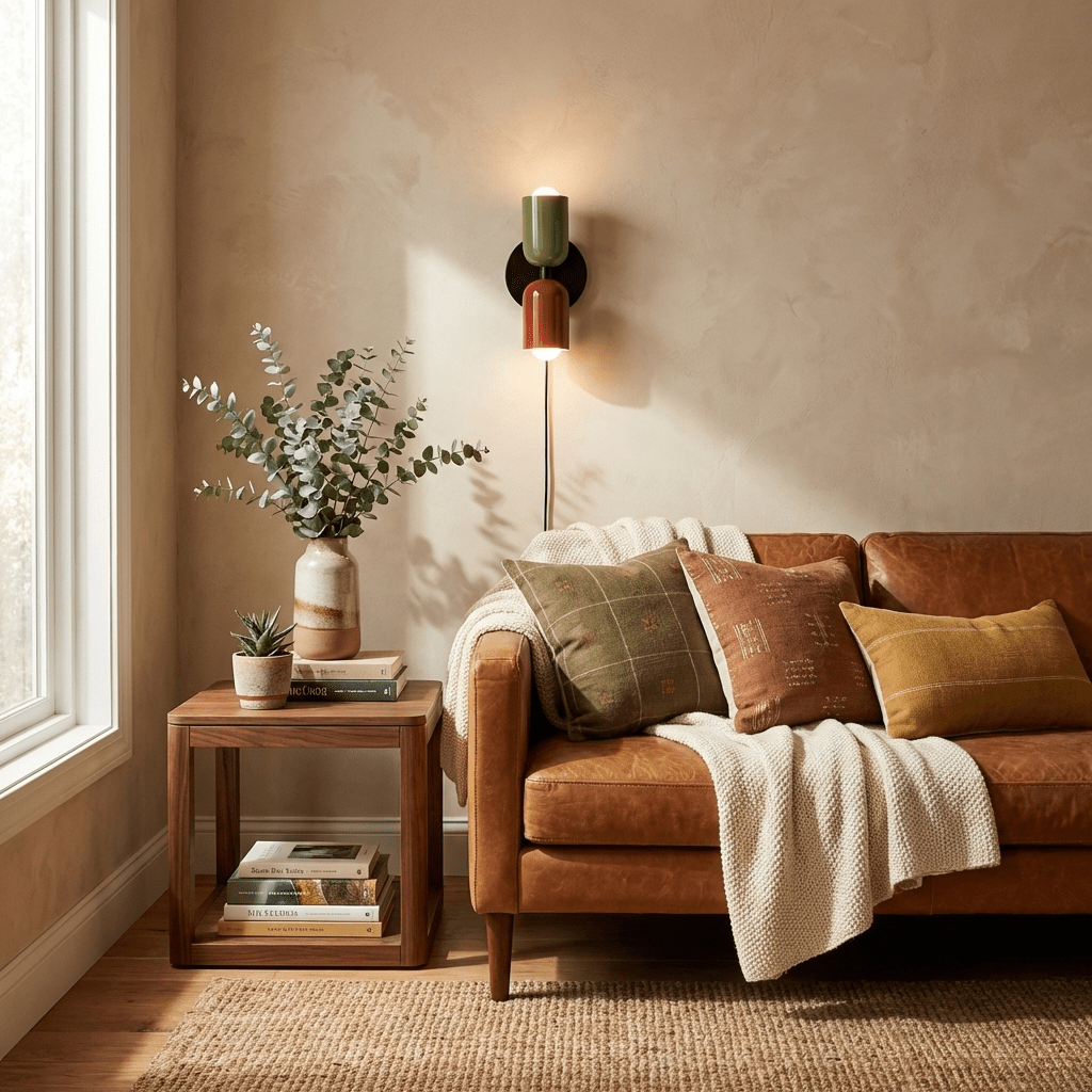 Couleur Double Plug-In Wall Lamp with Adjustable Brightness and Modern