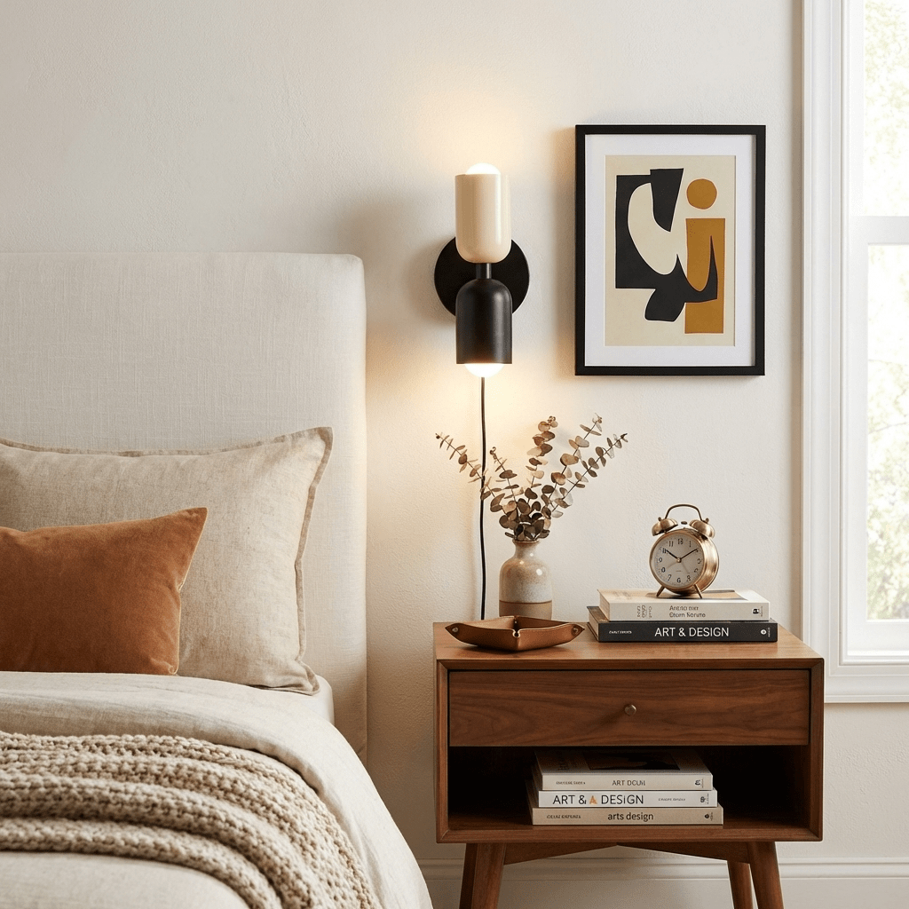 Couleur Double Plug-In Wall Lamp with Adjustable Brightness and Modern