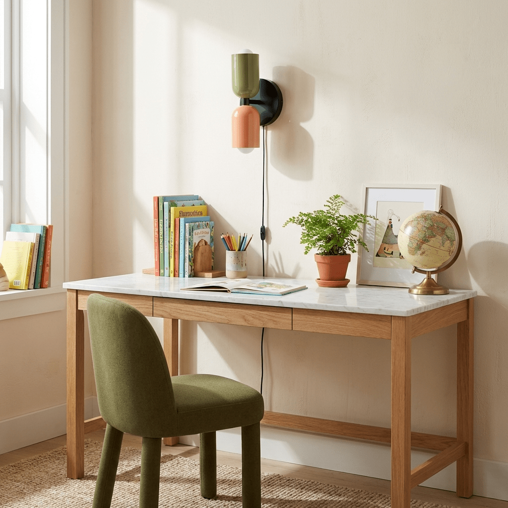 Couleur Double Plug-In Wall Lamp with Adjustable Brightness and Modern