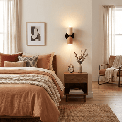 Couleur Double Plug-In Wall Lamp with Adjustable Brightness and Modern