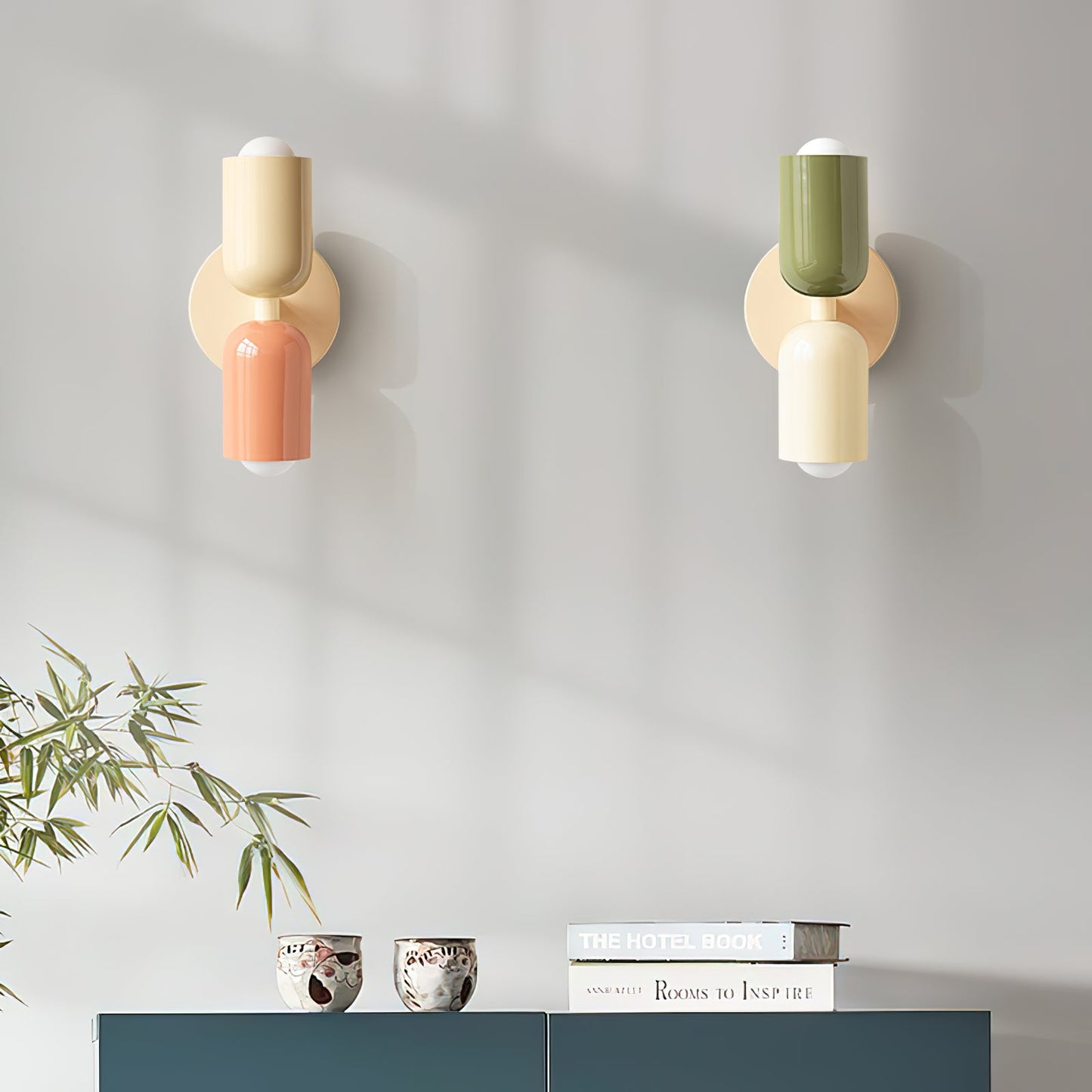Couleur Double Plug-In Wall Lamp with Adjustable Brightness and Modern