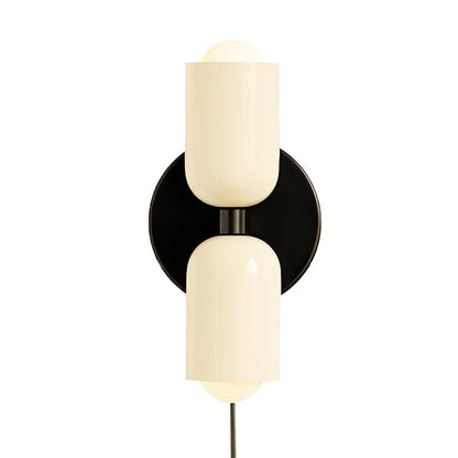 Couleur Double Plug-In Wall Lamp with Adjustable Brightness and Modern