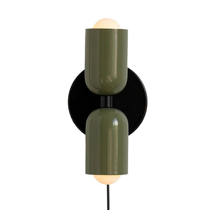 Couleur Double Plug-In Wall Lamp with Adjustable Brightness and Modern