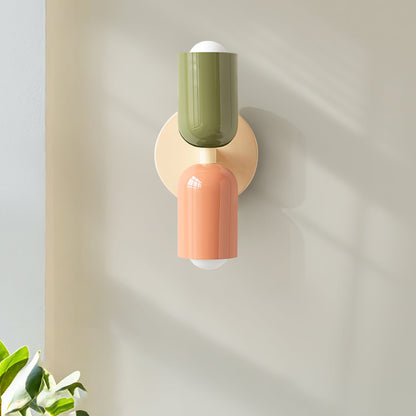 Couleur Double Plug-In Wall Lamp with Adjustable Brightness and Modern
