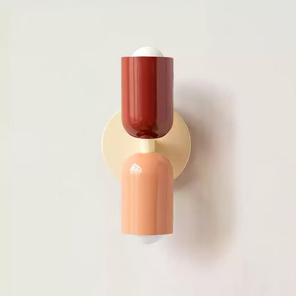 Couleur Double Plug-In Wall Lamp with Adjustable Brightness and Modern