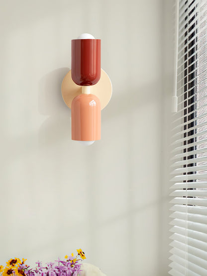 Couleur Double Plug-In Wall Lamp with Adjustable Brightness and Modern