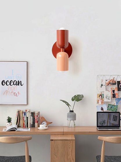 Couleur Double Plug-In Wall Lamp with Adjustable Brightness and Modern