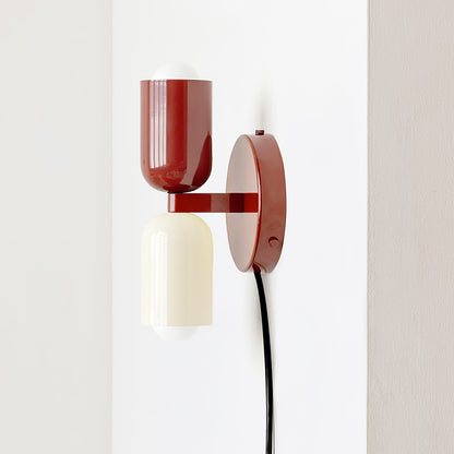 Couleur Double Plug-In Wall Lamp with Adjustable Brightness and Modern