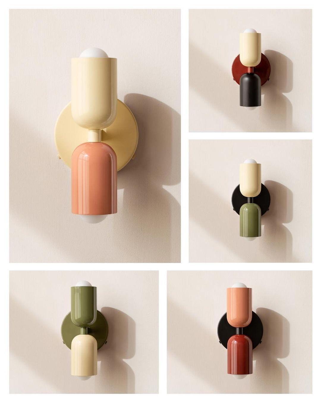 Couleur Double Plug-In Wall Lamp with Adjustable Brightness and Modern