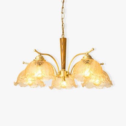 Elegant Crack Flower Chandelier - Dimmable LED, Unique Design
