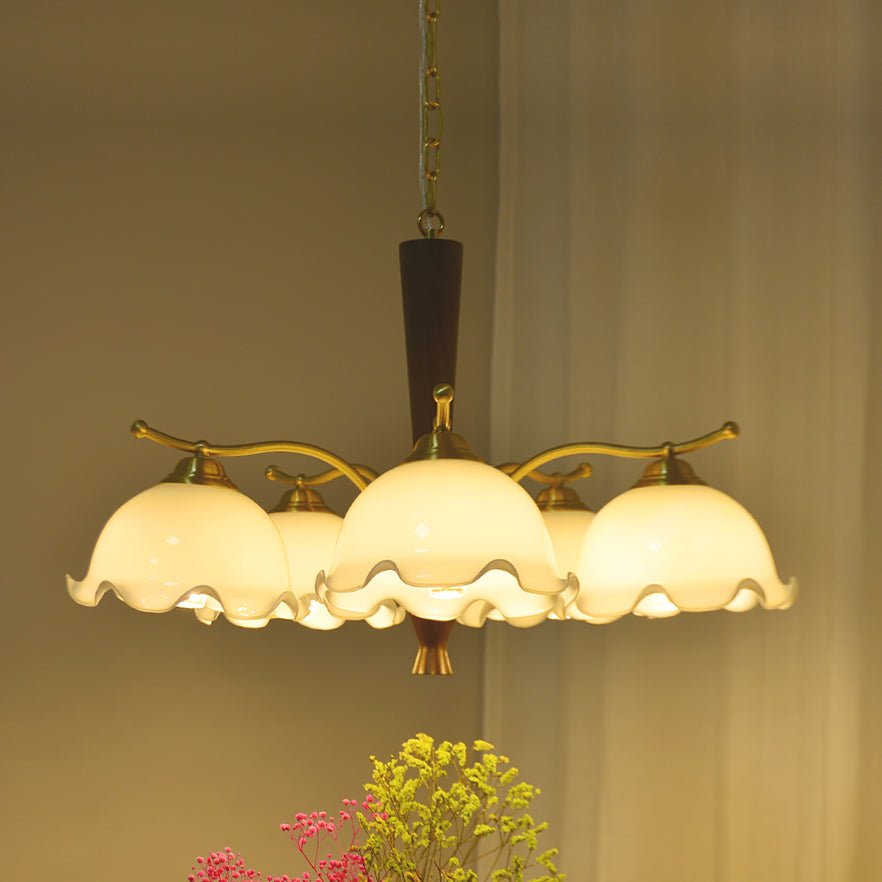 Elegant Crack Flower Chandelier - Dimmable LED, Unique Design