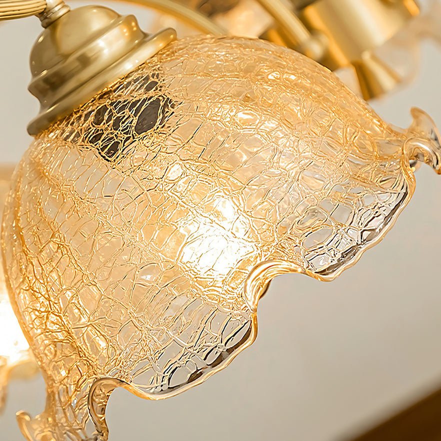 Elegant Crack Flower Chandelier - Dimmable LED, Unique Design