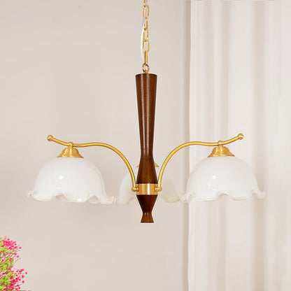 Elegant Crack Flower Chandelier - Dimmable LED, Unique Design