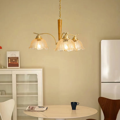 Elegant Crack Flower Chandelier - Dimmable LED, Unique Design