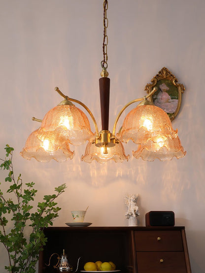 Elegant Crack Flower Chandelier - Dimmable LED, Unique Design