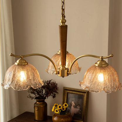 Elegant Crack Flower Chandelier - Dimmable LED, Unique Design