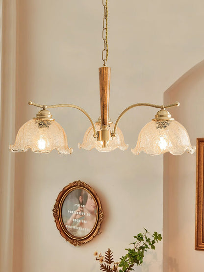 Elegant Crack Flower Chandelier - Dimmable LED, Unique Design