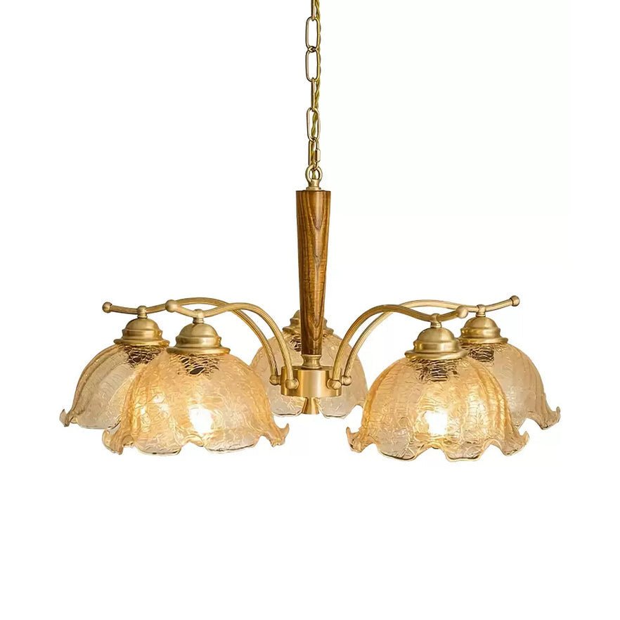 Elegant Crack Flower Chandelier - Dimmable LED, Unique Design