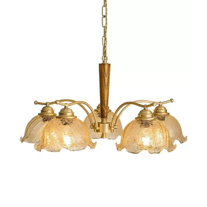 Elegant Crack Flower Chandelier - Dimmable LED, Unique Design
