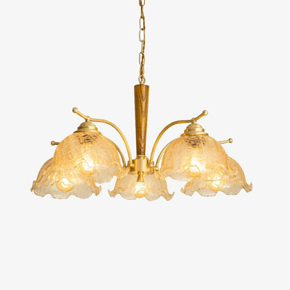 Elegant Crack Flower Chandelier - Dimmable LED, Unique Design