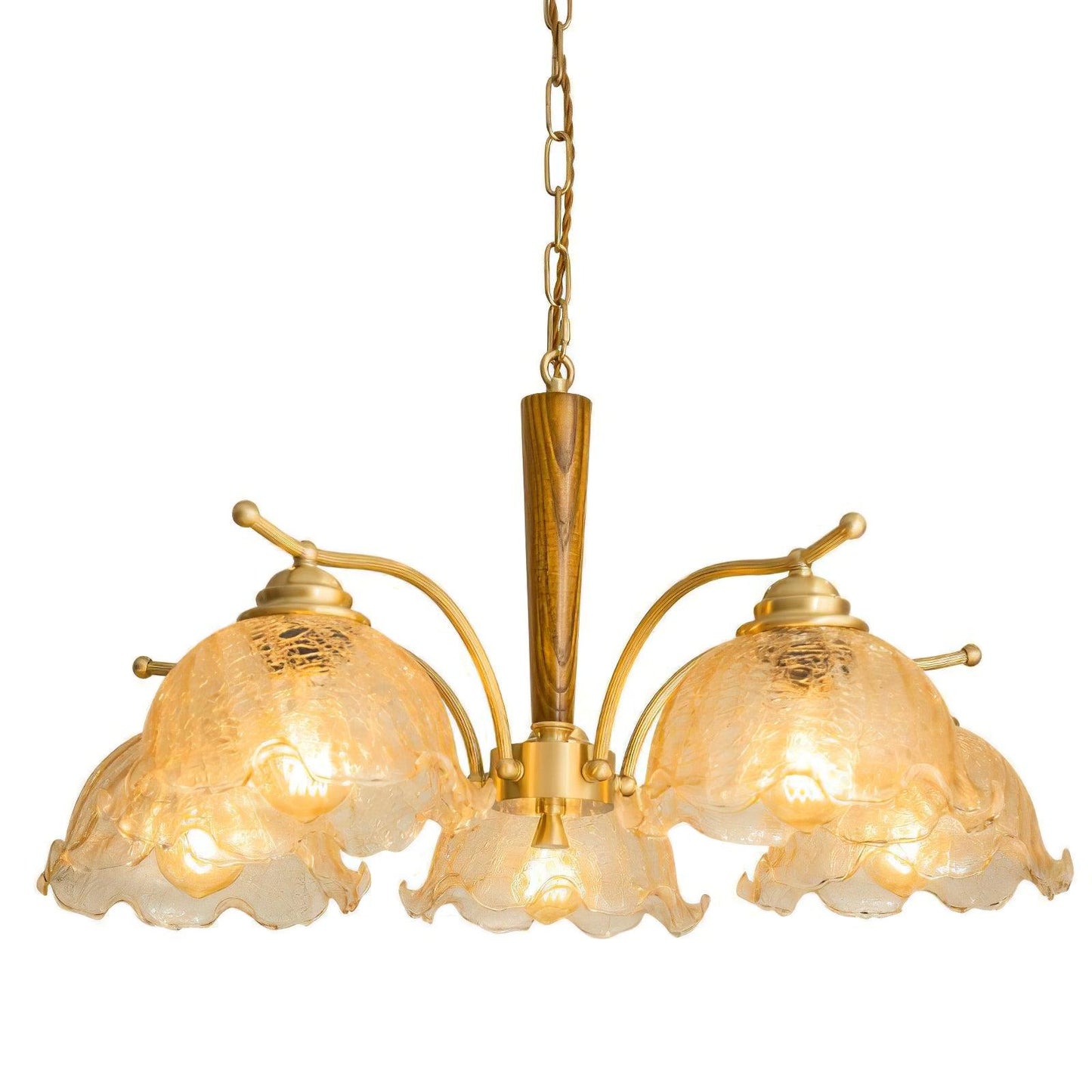 Elegant Crack Flower Chandelier - Dimmable LED, Unique Design