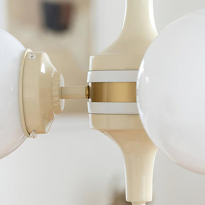 Elegant Cream Ball Chandelier with Adjustable Lighting & Modern Design