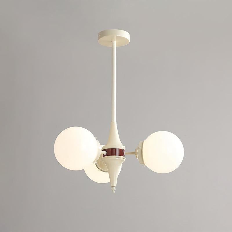 Elegant Cream Ball Chandelier with Adjustable Lighting & Modern Design