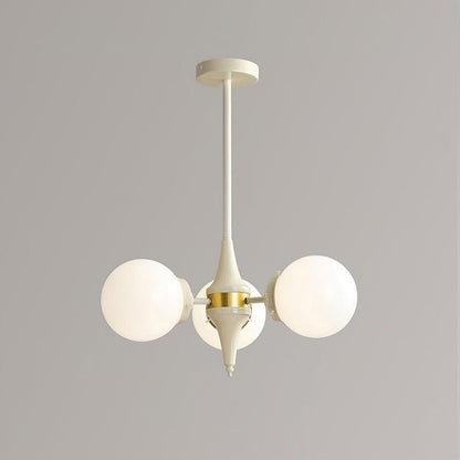 Elegant Cream Ball Chandelier with Adjustable Lighting & Modern Design
