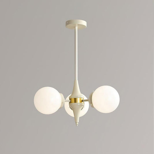 Elegant Cream Ball Chandelier with Adjustable Lighting & Modern Design