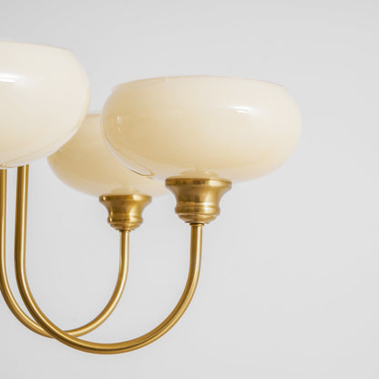 Creamy Persimmon Chandelier - Elegant Design with Adjustable Height &