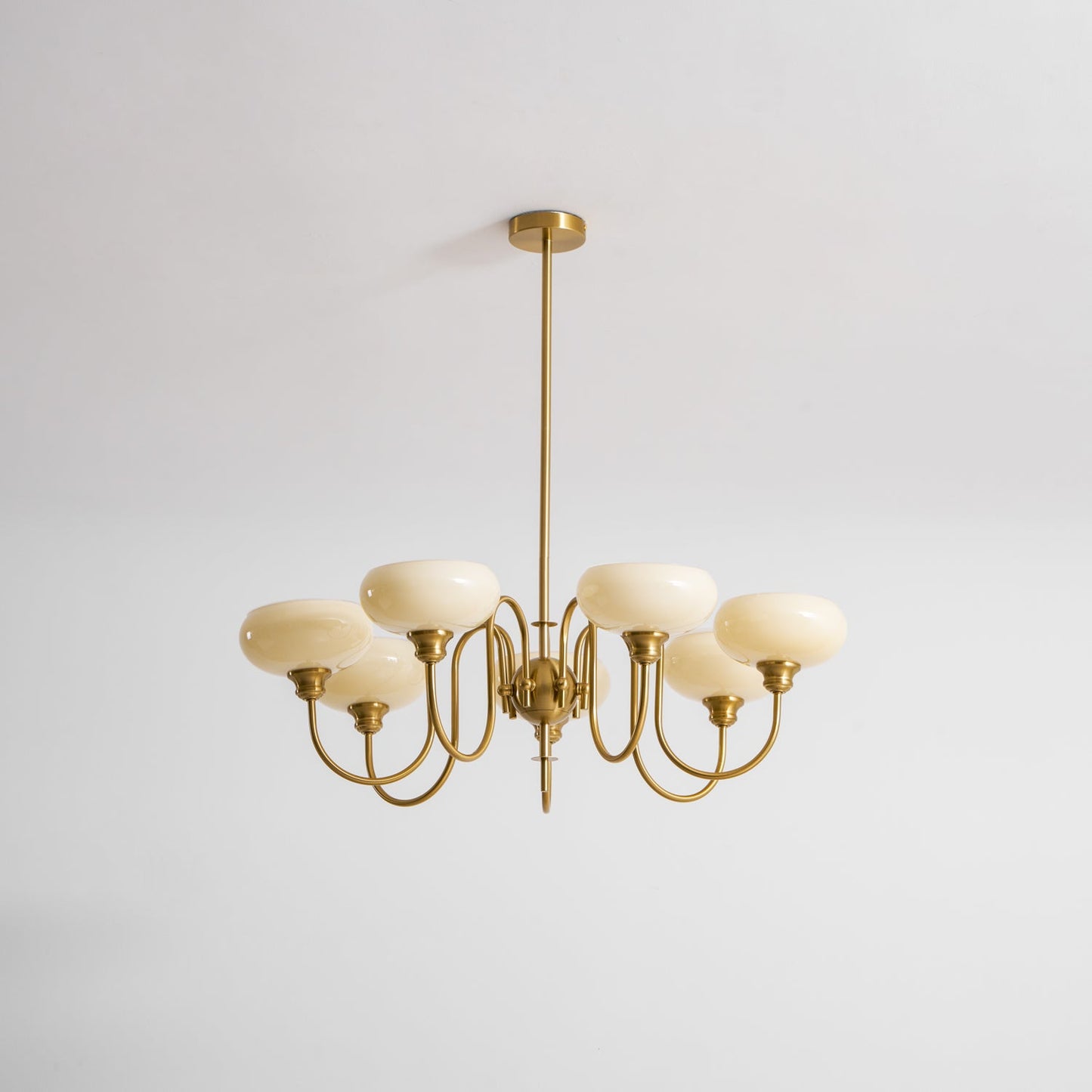 Creamy Persimmon Chandelier - Elegant Design with Adjustable Height &